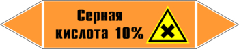 Маркировка трубопровода "серная кислота 10%" (k30, пленка, 358х74 мм)" - Маркировка трубопроводов - Маркировки трубопроводов "КИСЛОТА" - . Магазин Znakstend.ru